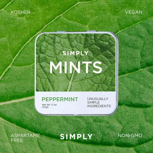 Miniatura 6 de SIMPLY MINTS - Mentas naturales de menta piperita para el aliento, paquete de 6 (180 piezas), hechas con aceite de menta piperita real Sin