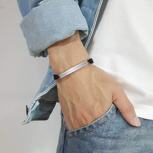 Miniatura 6 de Pulsera de urna personalizada para cenizas, recuerdos de joyería de cremación para mujeres y hombres, pulsera ajustable de cuerda tejida hecha a