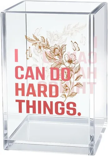 Miniatura 9 de I'm Literally Just A Girl - Organizador de cosméticos de acrílico para bolígrafos, divertido soporte de escritorio de acrílico para lápiz, bonitos
