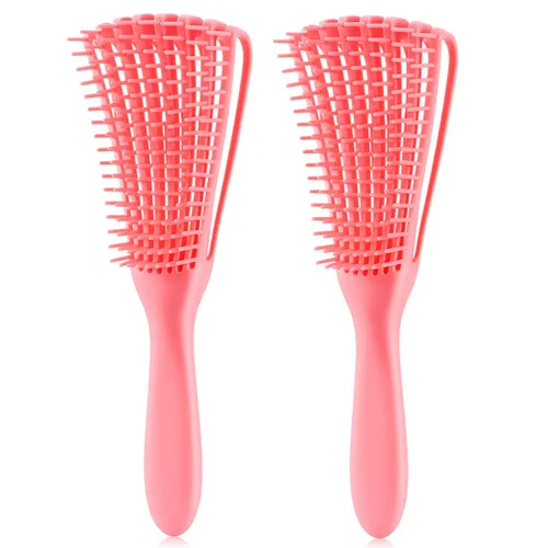 Miniatura 9 de Cepillo para el cabello, cepillo desenredante para cabello afroamericano/africano texturizado 3a a 4c rizado