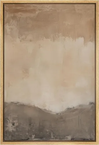 Miniatura 30 de SIGNWIN Lienzo enmarcado para pared, nubes blancas sobre el mar azul marino, pintura al óleo del océano costero, primer plano abstracto, moderno