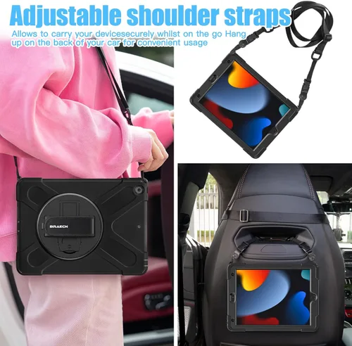 Miniatura 5 de BRAECNstock - Funda para Apple iPad de 9ª/8ª/7ª generación, de 10.2" 2021/2020/2019, funda protectora a prueba de golpes para iPad de 10.2 pulgadas