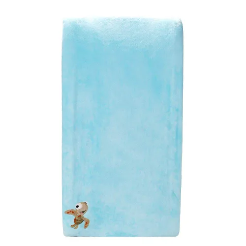 Miniatura 6 de Funda de terciopelo coral para cambiador de pañales para bebé, niña, bebé, niño, 1 unidad (tortuga azul)