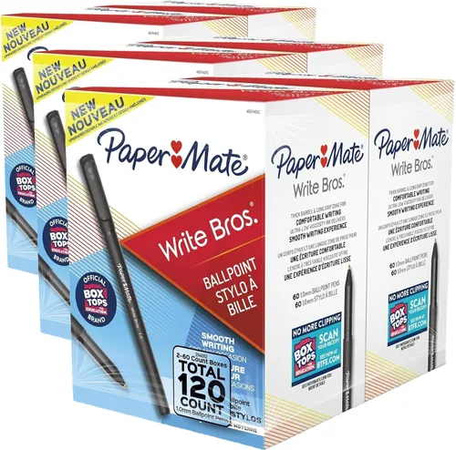 Miniatura 6 de Paper Mate Bolígrafos Write Bros. de tinta negra, punta media (0.039 pulgadas), 120