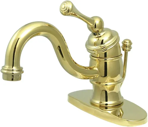 Miniatura 5 de Kingston Brass KB3408BL - Grifo de lavabo victoriano de 4 pulgadas con mango de palanca de metal, níquel cepillado cepillado níquel