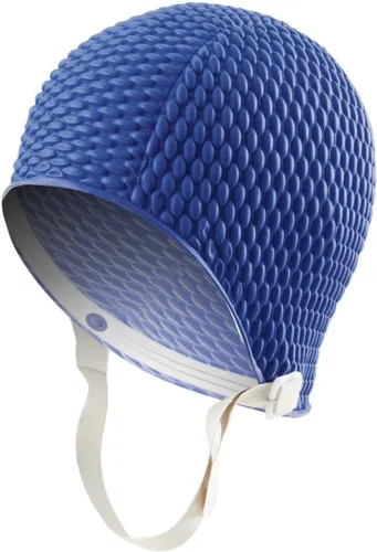 Miniatura 10 de Sporti Gorro de Natación de Burbujas, Gorro de Baño de Protección para Mujeres, Agarre Interior Antideslizante, Hecho de Látex/Goma y Mantiene