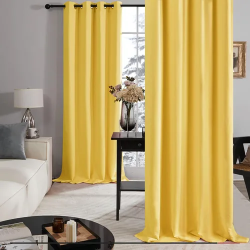 Miniatura 47 de Deconovo Cortinas opacas 100% con forro negro, cortinas con ojales aisladas térmicamente que reducen el ruido, doble capa para oscurecer