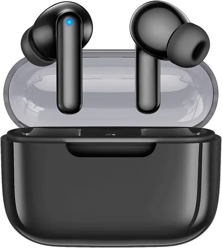 Miniatura 9 de kurdene Auriculares inalámbricos, Bluetooth 5.3 en auriculares intrauditivos ligeros con sonido de graves profundos, 48 horas de tiempo de Blanco