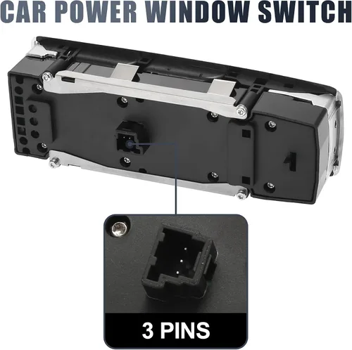 Miniatura 4 de X AUTOHAUX Interruptor de ventana eléctrica del lado del conductor principal delantero 1669054400 reemplazo para Mercedes-Benz ML350 2012 2013 2014