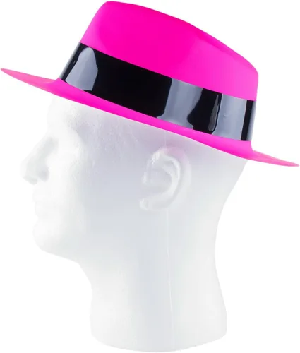 Miniatura 4 de Super Z Outlet Paquete de 12 sombreros de vestir estilo mafia de neón estilo gángster fedora sombreros de cumpleaños para niños, suministros