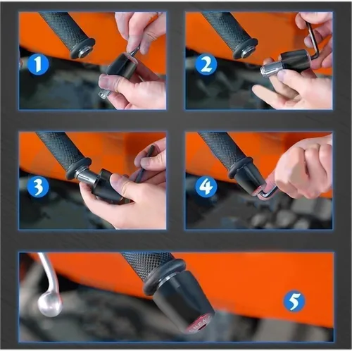 Miniatura 2 de Agarraderas de mango de motocicleta extremos de 7/8 pulgadas para manillar de goma de gel, manos de freno para Y&AMAHA FZ6R FZ 6 R FZ-6R 2009 2010