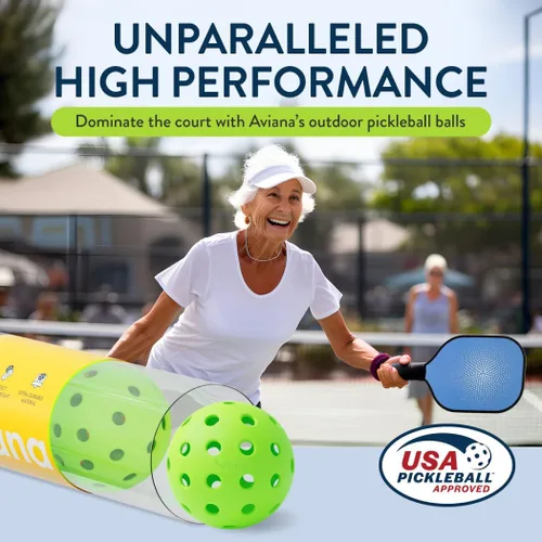 Miniatura 7 de Outdoor Pickleball Balls USAPA Approved for Tournament Play 6 12 48 Packs Durable 40-Hole Design Ideal for All Skill Levels Pickleball Accessories