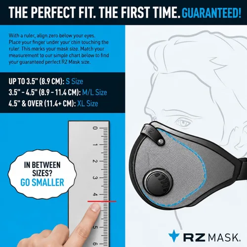 Miniatura 6 de RZ Mask RZM3 - Patented Dust Mask w/ 99.9% Carbon Filtration, Anti Fogging, 360° Seal with 3 Straps, 50% Better Breathability Amarillo