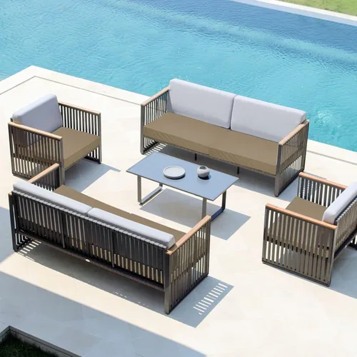 Miniatura 2 de Easy-Going - Paquete de 4 fundas de cojín impermeables para patio, de 24x22x4 pulgadas, fundas de repuesto antideslizantes para asientos al aire