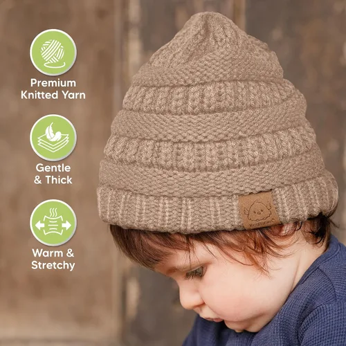 Miniatura 31 de KeaBabies 3-Pack Baby Beanies for Boys, Girls - Stretchy Knit Baby Hats, Cute Newborn