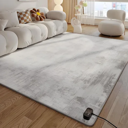 Alfombra térmica grande, calor circulante, función de temporizador, fácil de limpiar, alfombrillas térmicas para interiores, crea un espacio cálido