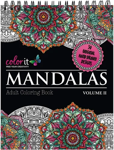 Miniatura 14 de Libro Para Colorear Mandala Para Adultos Con Papel Grueso De Calidad Artística, Tapas Duras Y Encuadernación En Espiral De ColorIt