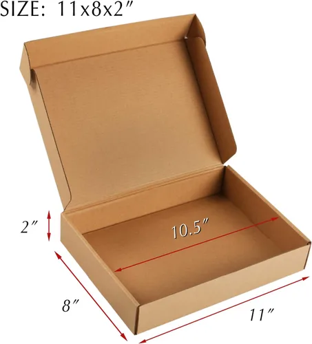 Miniatura 2 de Cajas de cartón corrugado marrones de 11x8x2, paquete de 30, cajas de envío para pequeñas empresas, cajas de correo, cajas de embalaje para correo