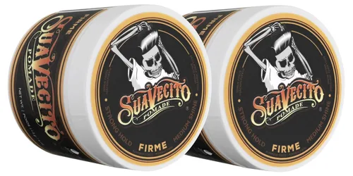 Miniatura 9 de Suavecito Pomade Firme (fuerte), capacidad de 4 onzas, 1 paquete, pomada para hombres, cera a base de agua de brillo medio como gel para el cabello