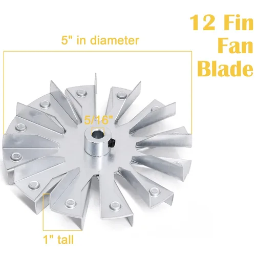Miniatura 2 de Impulsor de hoja de ventilador de escape de doble paleta de 5 pulgadas para Harman P68, XXV, P43, Advance, P61, P38, Accentra 52i, P61A, PF100