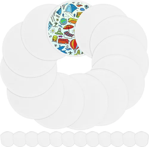 Miniatura 9 de Gejoy Discos voladores plegables con ventiladores en masa y bolsas de 9.8 pulgadas, sublimación DIY, ventilador de enfriamiento manual, disco