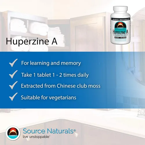 Miniatura 4 de Source Naturals Huperzina A, para el aprendizaje y la memoria*, 100mcg - 120 Tabletas