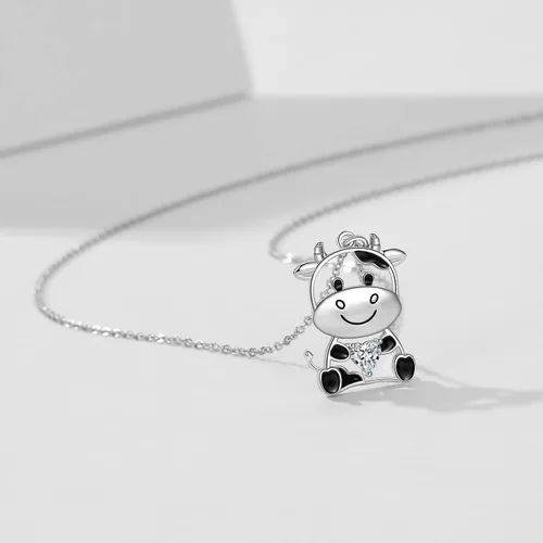 Miniatura 2 de Lindo collar de animal de plata de ley 925 con colgante de collar de joyería para mujeres, hermana e hija