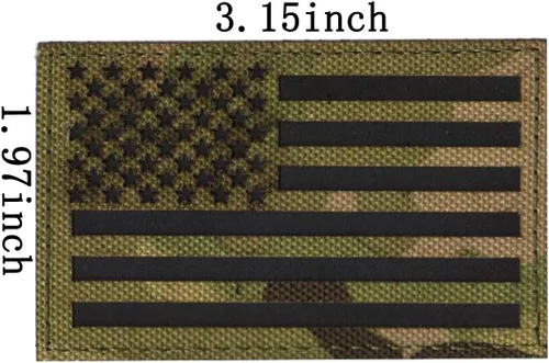 Miniatura 4 de Parche reflectante de bandera de Estados Unidos/EOD para eliminación de artillería explosiva, parches militares, insignias bordadas tácticas, parche