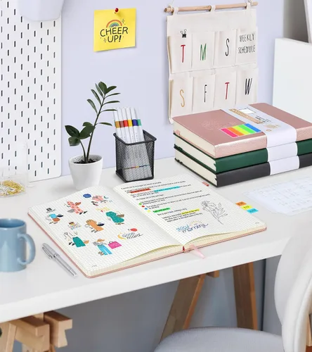 Miniatura 7 de Ansopu Cuaderno de papel cuadriculado, 360 páginas numeradas, cuadernos de cuadrícula de 8.5 x 11 pulgadas, diarios gráficos de papel grueso