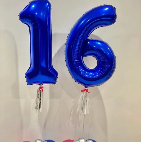Miniatura 3 de Globos digitales de 40 pulgadas, color azul marino, gigantes, gigantes, gigantes, enormes de aluminio de 16 o 61, globos digitales de Mylar con Azul