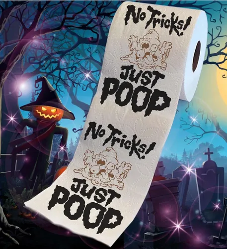 Miniatura 2 de Printed TP Papel higiénico impreso sin trucos para Halloween, regalo de broma, rollo de papel higiénico aterrador para sorpresa, divertido regalo