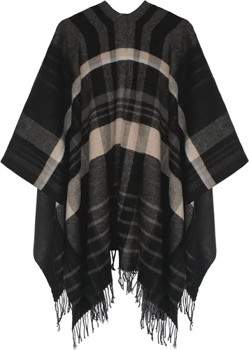 Miniatura 8 de Urban CoCo Poncho vintage de invierno para mujer, capa con borlas, chal envolvente