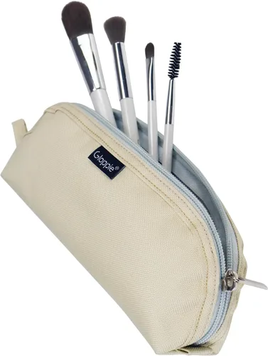 Miniatura 6 de Gloppie Soporte Portátil de Brochas de Maquillaje para Viajes Estuche de Viaje de Brochas de Maquillaje, Blanco hueso