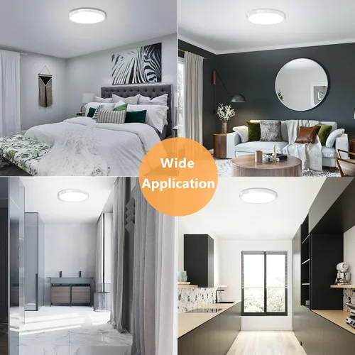 Miniatura 2 de Lámpara de techo LED de montaje empotrado, lámpara de techo LED moderna de 9 pulgadas, 18 W, 5000 K, luces de techo delgadas de perfil bajo