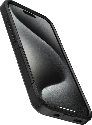 Miniatura 3 de OtterBox Funda para iPhone 15 Pro (solo la serie) Commuter - NEGRO, delgada y resistente, apta para bolsillo, con protección de puerto
