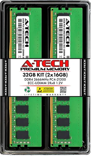 A-Tech Kit de 32 GB (2 x 16 GB) RAM para Supermicro Super X11SCA, X11SCA-W, X11SCE-F, X11SCL-F, X11SCL-LN4F, X11SCM-F, X11SCM-LN8F | DDR4 2666MHz