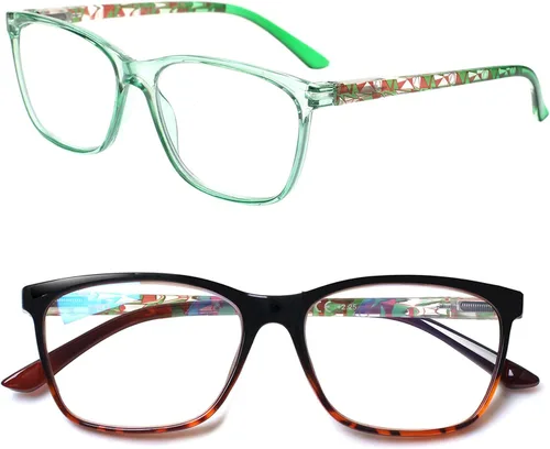 Miniatura 7 de SIGVAN Lentes de lectura para mujer, con bloqueo de luz azul, bisagra de resorte, diseño de moda, lentes con estampado para mujer Multicolor 6