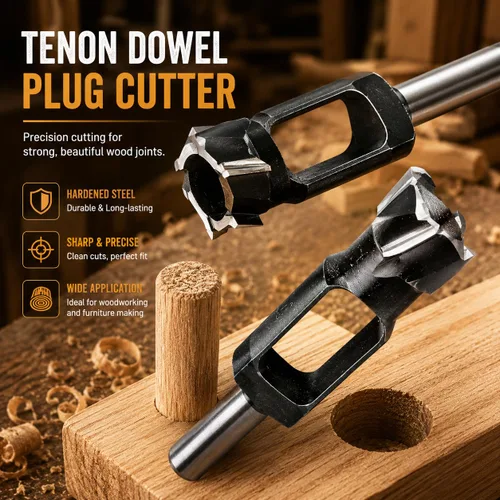 Miniatura 6 de Cortador de clavija de espiga de madera Cortador de espiga de 1 pulgada Broca de perforación para carpintería