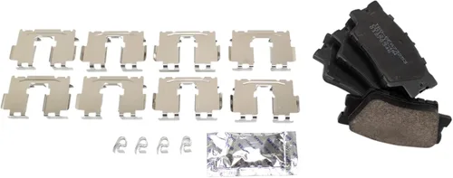 Miniatura 5 de TRQ Kit de pastillas de freno delanteras y traseras y rotores Kit de productos químicos de freno, pastillas de freno Rotor de freno Cerámica Premium