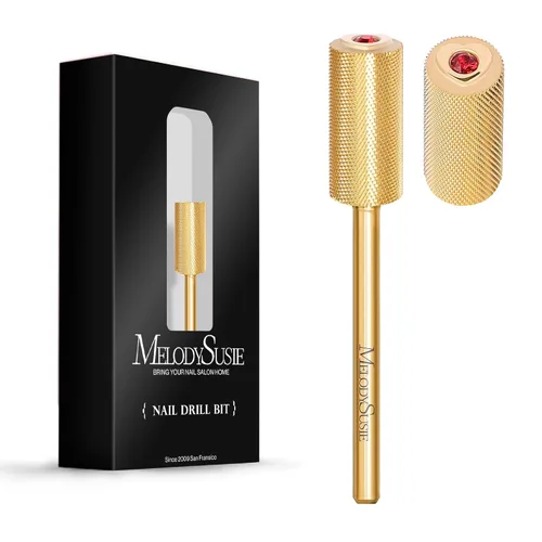 Miniatura 33 de MelodySusie Brocas de uñas de seguridad, brocas de carburo de 2,38 mm de barril grande y parte superior redonda y suave, adecuadas para manicura