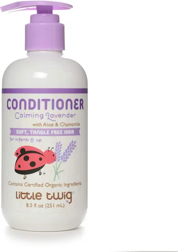 Acondicionador Desenredante Little twig totalmente natural, hipoalergénico con un mezcla de mandarina, limón, y Romero Orgánico, Feliz aroma a