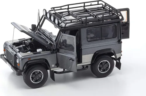 Miniatura 4 de Kyosho KY8901TR 1:18 Land Rover Defender 90-Dark Grey Coche miniatura coleccionable, multicolor