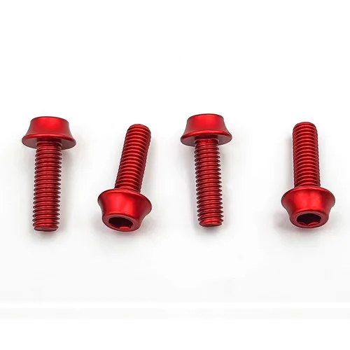Miniatura 9 de ONIPAX Pernos de jaula de aluminio para botella de agua M5 x 0.630 in Paquete de 4 piezas (negro)
