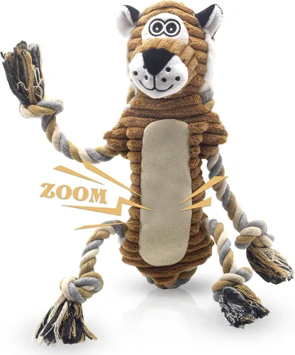 Miniatura 12 de BUYPOW Juguetes para perros grandes – Juguetes chirriantes de felpa para perros medianos y pequeños (paquete de 3 monos y patypus)