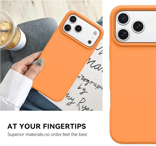Miniatura 388 de GUAGUA Funda compatible con iPhone 17 Pro Max de 6.9 pulgadas, silicona líquida, goma de gel suave, delgada, forro de microfibra delgada