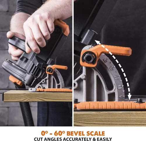 Miniatura 9 de Evolution Power Tools R185CCS Sierra circular de corte multimaterial TCT de 7-1/4 pulgadas, 7-1/4 pulgadas, naranja