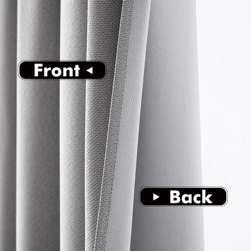 Miniatura 7 de MIULEE Cortinas con textura de lino de 90 pulgadas de largo, paneles de cortina para dormitorio/sala de estar, cortinas opacas con aislamiento