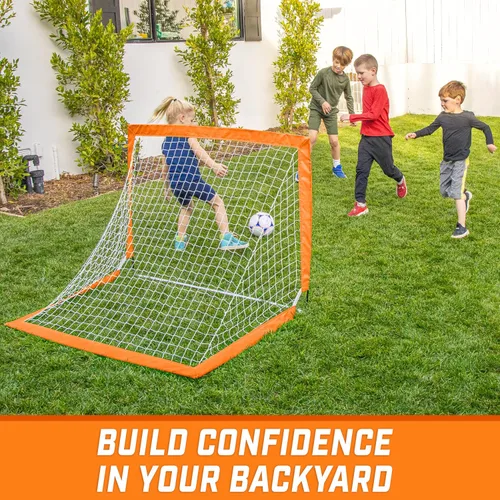 Miniatura 5 de GoSports - Arcos de fútbol portátiles para niños, 13 opciones de color, elige 4 x 3 pies o 6 x 4 pies, redes desplegables de tono