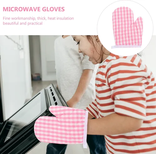 Miniatura 3 de DOITOOL Manoplas de horno para niños, guantes de cocina para niños, guantes de cocina resistentes al calor, guantes de cocina para hornear, cocinar