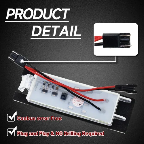 Miniatura 6 de nsautolighting Ensambles de luz LED para placa de matrícula para Jeep Renegade 2015 2016 2017 2018 2019 2020 2021, lámpara de etiqueta trasera